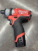 MILWAUKEE 2402-20 2 SPEED DRIVER SCREWDRIVER 12V 1/4 HEX TOOL W BATTERY