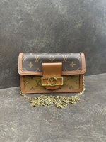 Louis Vuitton 68746 Dauphine Monogram & Reverse Monogram Chain Wallet Bag Only