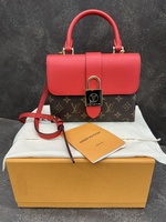 Louis Vuitton Locky BB Handbag Monogram Canvas with Leather Brown, Red