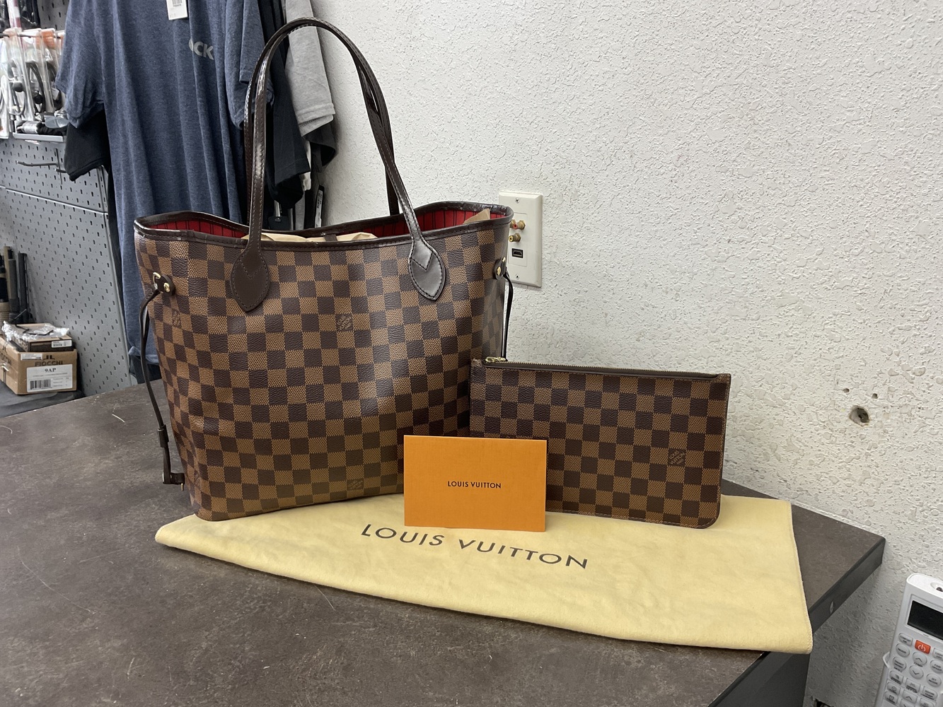 LOUIS VUITTON DAMIER EBENE NEO NEVERFULL MM WITH POCHETTE | Lambert