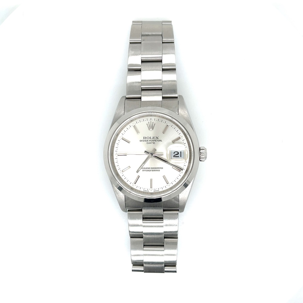 Rolex 15200 Oyster Perpetual Date 34mm w/ Silver Stick Dial No Box, No Papers