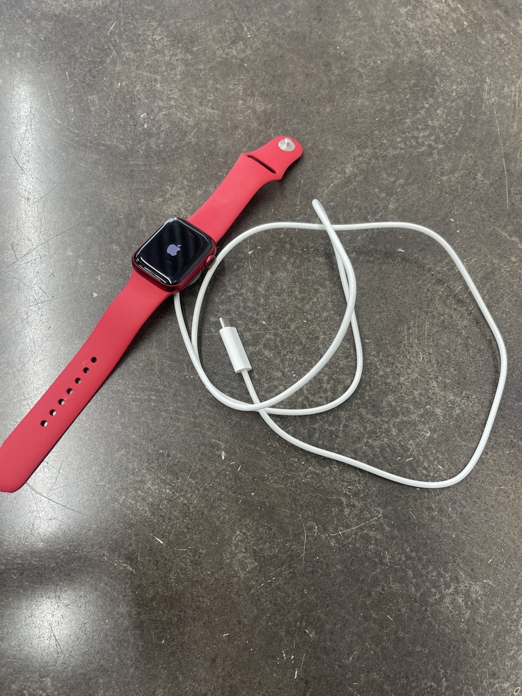APPLE WATCH SERIES 7GPS 41MM (PRODUCT) RED ALUMINUM CASE RED RUBBER BAND 