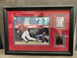 Mike Trout Los Angeles Angels Autographed Framed Picture PSA/DNA