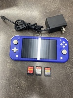 NINTENDO SWITCH HDH-001 WITH CHARGER AND 3 GAMES