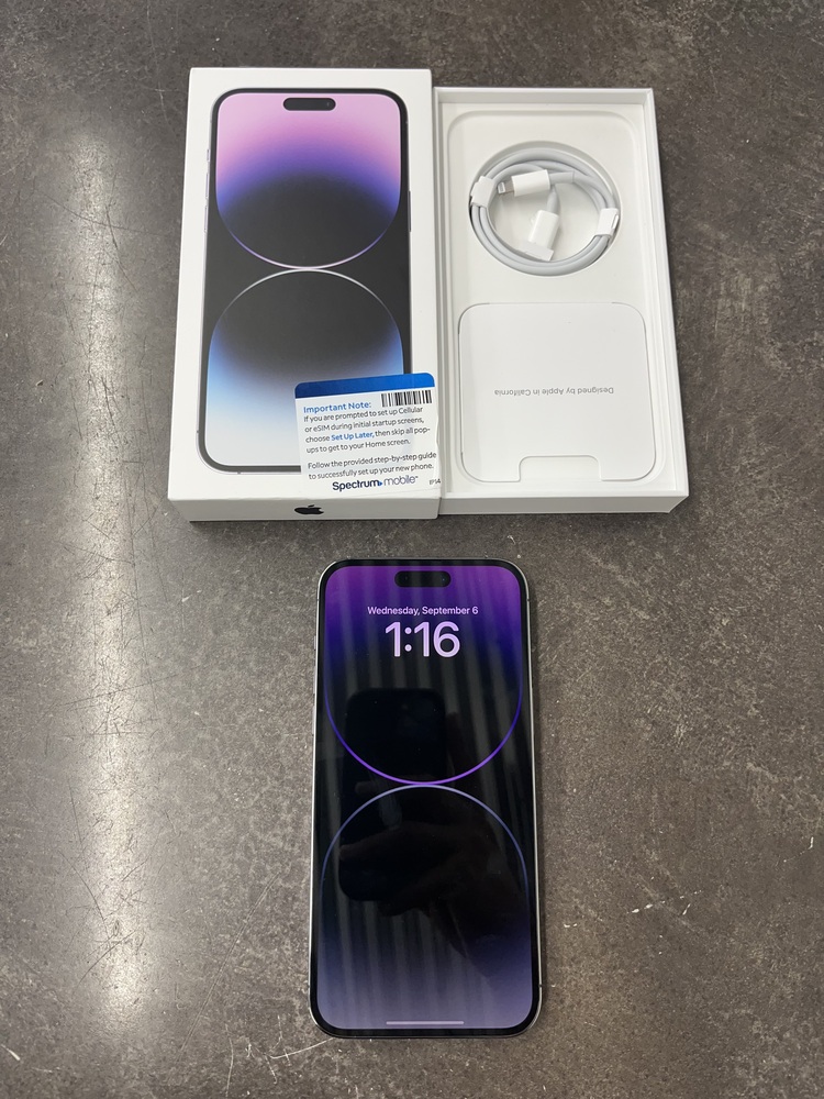 APPLE IPHONE 14 PRO MAX 128GB MQ8R3LL/A , DEEP PURPLE SPECTRUM LOCKED