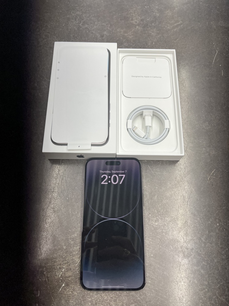 APPLE IPHONE 14 PRO MAX 128 GB SPACE BLACK SPECTRUM FINANCE SIM LOCKED