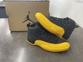 JORDAN 12 130690 070 (12 Mens) Black/ University Gold-Black 