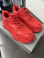 BALENCIAGA TRIPLE S SNEAKER ALL OVER LOGO RED SIZE 44E