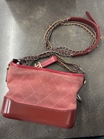Chanel Gabrielle Hobo Quilted Suede Small calf suede red/pink/burgundy 