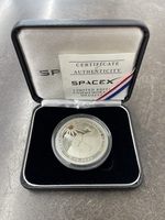 Space X Falcon 9 Dragon Limited Coin First Commercial  Spacecraft To Visit ISS5-