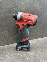 Milwaukee 2553-20 M12 Fuel Brushless 1/4" Hex Impact Driver w/ XC 3.0 Battery 