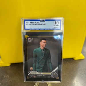 TOPPS NOW 2023 VICTOR WEMBENYAMA #D1 1ST PICK - ISA 10 GEM MT