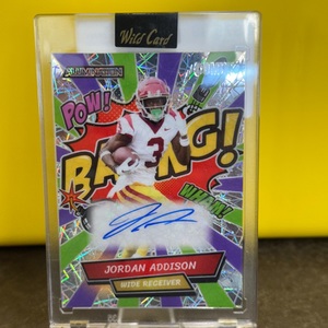 WILD CARD 2023 JORDAN ADDISON #AC-25 AUTOGRAPH 1/4 ALUMINATION COMIX