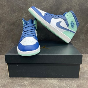 Air Jordan 1 Mid Mystic Navy Mint Foam 554724 413 11.5