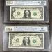 United States $1 2013 B Duplicate Serial Number Pair Star Note Error PCGS 