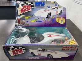 Vintage 1999 Resaurus Speed Racer Mach 5 Play Set with Sprindle and Chim Chim