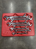 Snap-On 7 pc SAE Four-Way Angle Head Open-End Wrench Set (3/8–3/4")