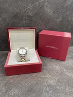 SALVATORE FERRAGAMO 42MM ORA CHRONOGRAPH QUARTZ TWO TONE