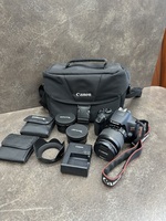 Canon Rebel T6 18 MP Digital Camera w/ 18-55mm Lens, Charger, & Extras 