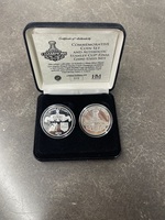 2012 Stanley Cup Champions Set of 2 Silver Plated Coins 15 of 450