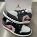 Air Jordan 1 Low  DC0774 062 10WMNS Wolf Grey/ Gym Red-Black-White