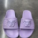 VERSACE PALAZZO SLIDES PURPLE SIZE 36 FITS SIZE 5