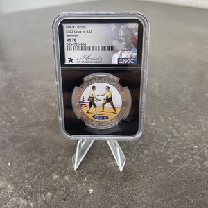 LIFE OF LINCOLN 2022 COOK ISLAND S $2 WRESTLER NGC MS70 