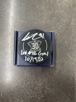 Signed Autographed Official NHL Game Puck Anaheim Ducks Leo Carlsson