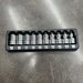 Snap-On 10pc 1/2" Drive 6-Point Shallow Chrome Metric Socket Set 10mm-19mm