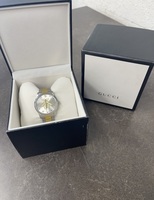 GUCCI Stainless Steel 38mm 126.4 G-Timeless Two Tone Bee Quartz Watch 