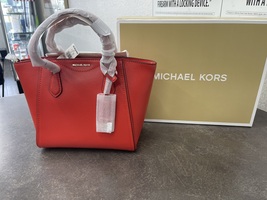 Michael Kors Taryn Small Leather Convertible Crossbody Bag - Burnt Sienna
