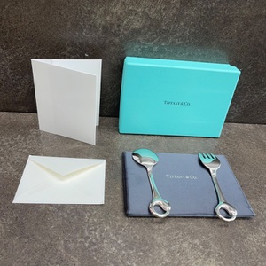 Tiffany and Co Eternal Circle Child Spoon and Fork Set 