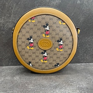 Gucci Disney X Mickey Mouse GG Supreme Canvas Round Crossbody 603938