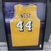 Los Angeles Lakers Jerry West Autographed Jersey #44, Framed 