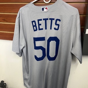 NIKE DODGERS MOOKIE BETTS #50 ROAD AWAY GREY JERSEY WITH TAGS