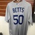 NIKE DODGERS MOOKIE BETTS #50 ROAD AWAY GREY JERSEY WITH TAGS