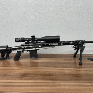 Howa M1500 APC Chassis 6.5 Creedmoor American Flag Grayscale Cerakote 