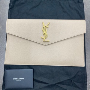 Saint Laurent Uptown Pouch Dark Beige 