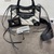 Balenciaga Canvas Satin Calfskin Diagonal Allover Logo Print Mini Bag