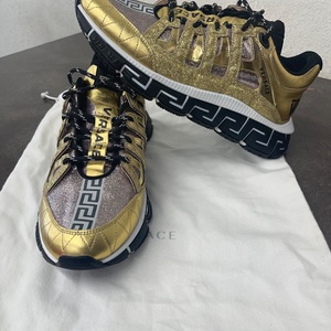 Versace Men's Gold Trigreca Sneakers 44