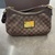 Louis Vuitton Ebene Damier Thames PM Hobo Bag Brown Logo Brown Purse Leather