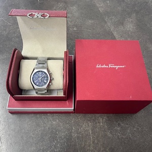 FERRAGAMO sfuv00522 TONNEAU CHRONOGRAPH BLUE DIAL