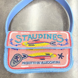 Staud Tommy Beaded Bag in Staudines Pink