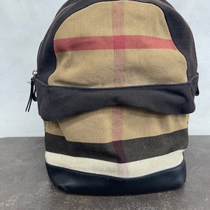 Burberry Jute Calfskin Mega Check Backpack