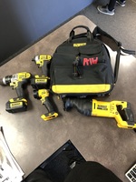 Dewalt Power Tool Set Drill, Impact, Saw, Light, Backpack 