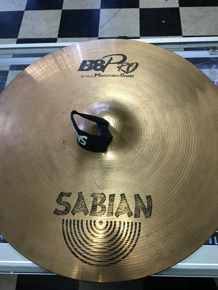 SABIAN B8 PRO 18" MARCHING CRASH CYMBALS WITH STRAPS Lambert Pawn Shop