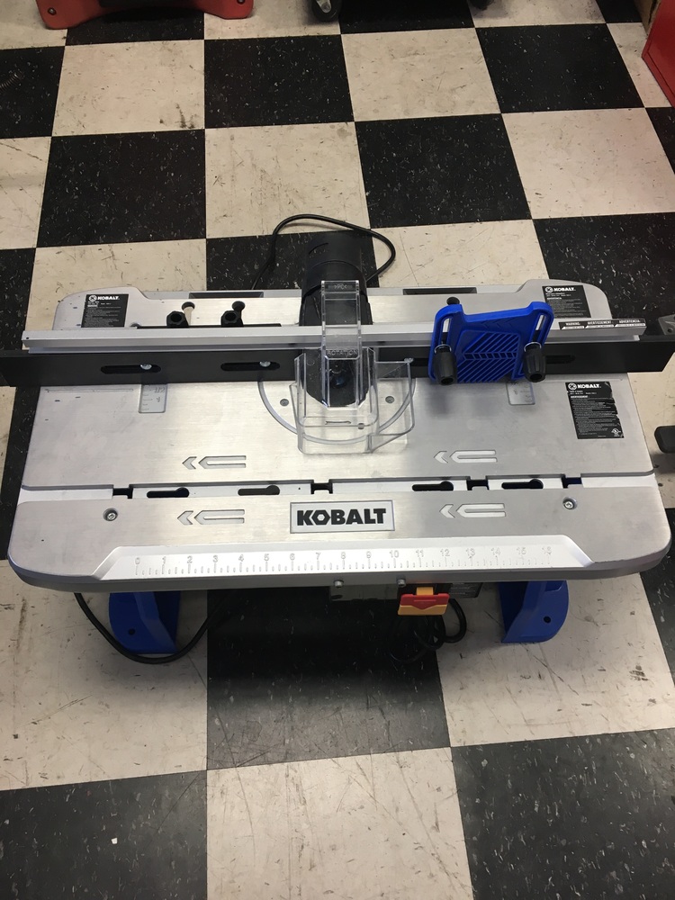 KOBALT 1/4" AND 1/2" FIXED CORDED ROUTER WITH TABLE K11RTA03 Lambert
