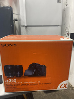 SONY 14.2 ALPHA A350 DIGITAL CAMERA WITH 2 LENSES, CHARGER, BOX