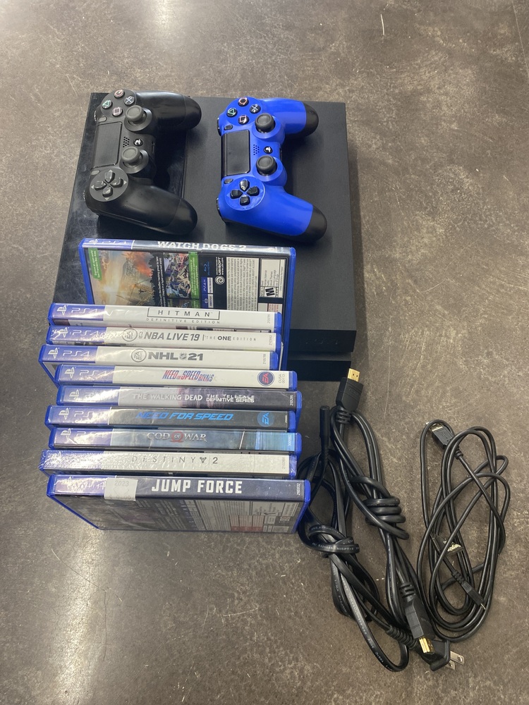 SONY PS4 CUH1001A GAMING GAME CONSOLE WITH 2 CONTROLLERS, 10 GAMES