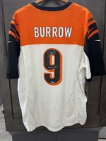 Joe Burrow Autographed Bengals Fanatics Authentic Nike White Game Jersey #1 Pick